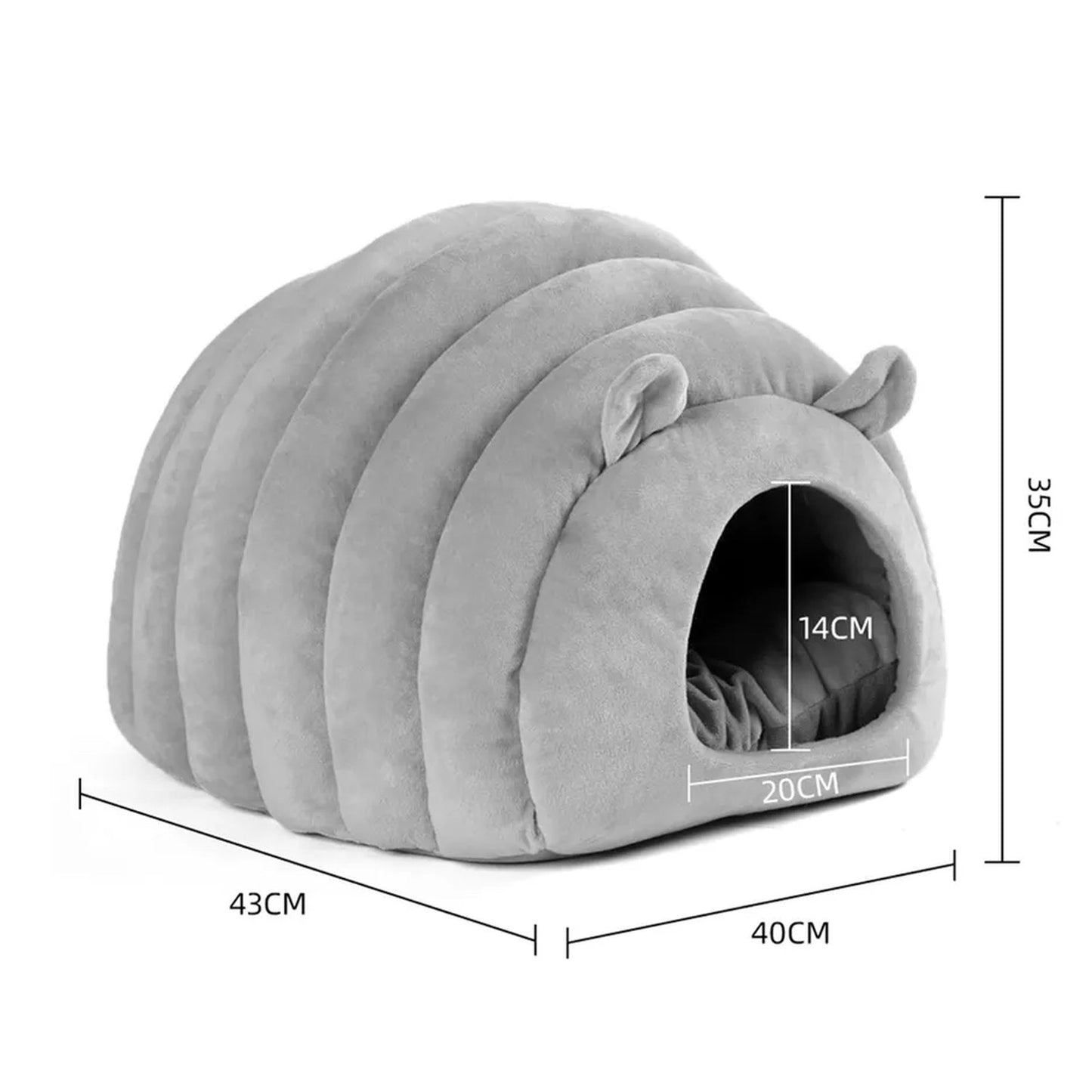 Cama cueva para mascotas | Felpa